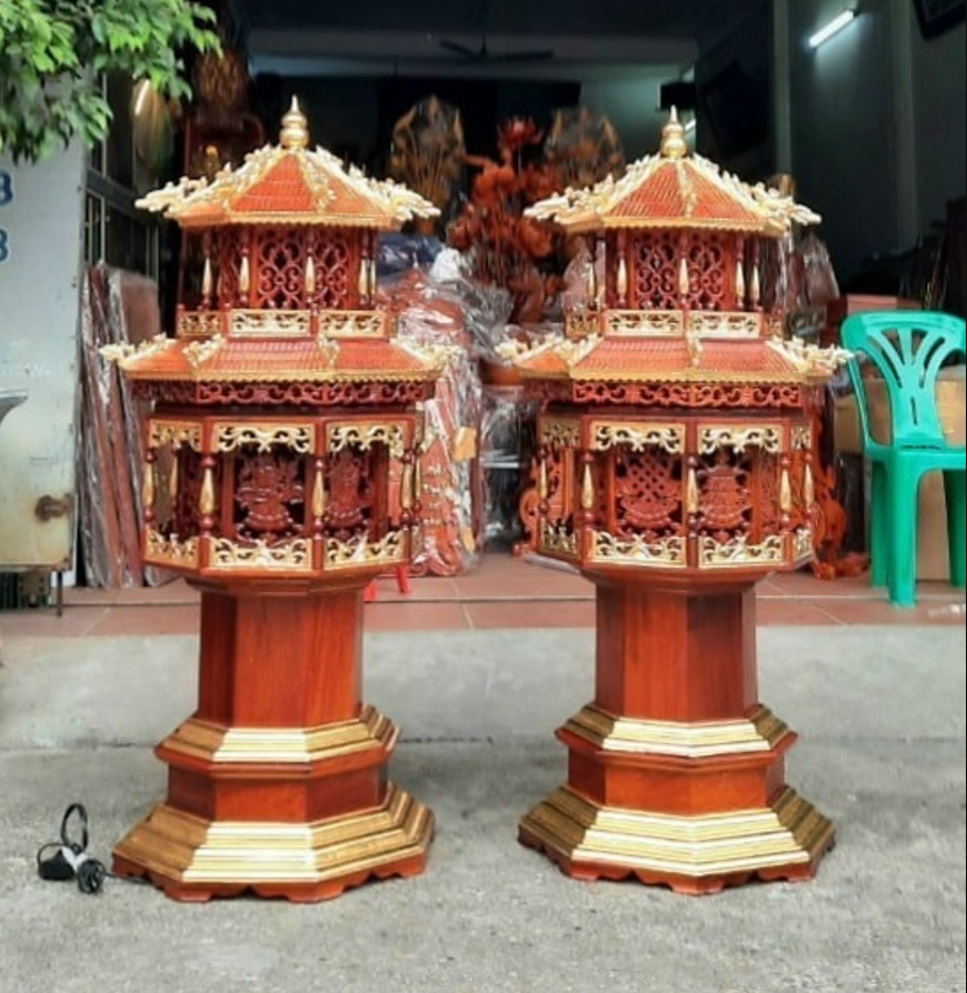 Đèn thờ hình tháp mái chùa bằng gỗ hương cao 61 cm đẳng cấp.png